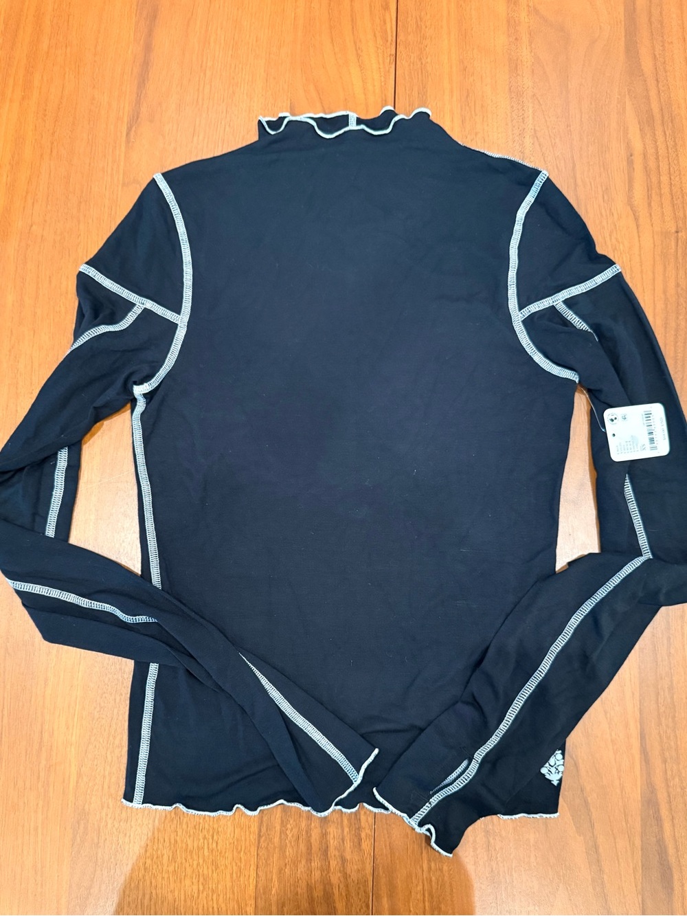 FP Movement Black Long-Sleeve Mock Neck Top